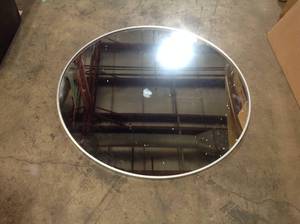 Large Round Silver Modern Mirror (42 in. H x 42 in. W) (see all pictures)