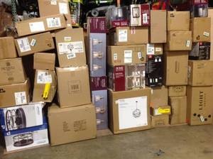 PALLET OF ASSORTED LIGHTING VARIOUS SIZES. SEE PICTURES