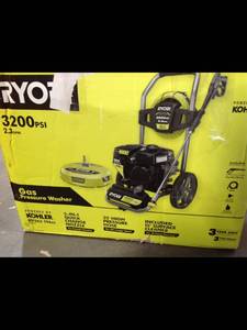 Ryobi 3,200 PSI 2.3 GPM Cold Water 196 cc Kohler Gas Pressure Washer and 15 in. Surface Cleaner in good condition see all picture