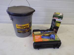 lot 53 image: Luggable Loo Butane Camping Stove and Lantern