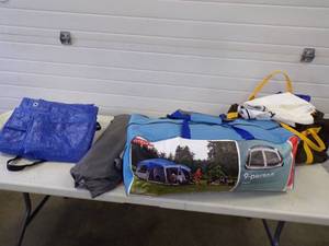 lot 56 image: 9 Person Tent and camping supplies