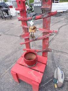 lot 104 image: Garden Art Chair with Planter Pot