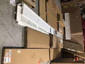 Pallet of assorted Shelving and other Home appliances (used for parts) review all pictures