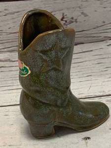 lot 20 image: Rosemeade Pottery Cowboy Boot Four Tall
