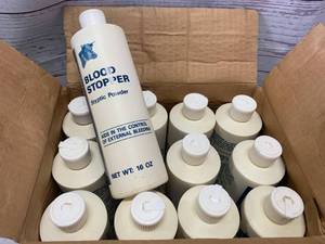lot 64 image: Case of 12 Septic Powder Blood Stopper