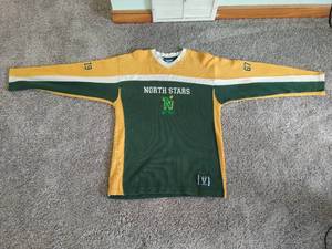 lot 2 image: Vintage Minnesota North Stars Sweatshirt Jersey