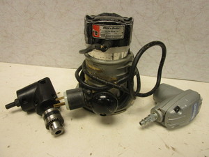 lot 727 image: BLACK & DECKER ROUTER, DAN-AIR PALM AIR HAMMER, MILESCRAFT DRILL90 ADAPTER