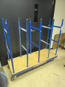 lot 736 image: SHOPCARTS CART W VERTICAL DIVIDERS, EXTRA DIVIDER UPRIGHTS ,