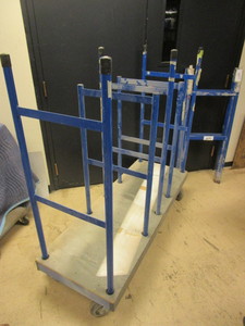 lot 737 image: SHOPCARTS CART W VERTICAL DIVIDERS, EXTRA DIVIDER UPRIGHTS