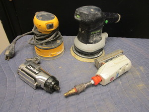lot 753 image: FESTOOL, DEWALT ORBITAL SANDERS, NITTO KOHKI LINE SANDER, NEIKO AIR IMPACT WRENCH