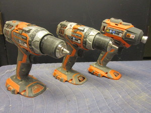 lot 756 image: RIDGID CORDLESS DRILL DRIVERS, IMPACT DRIVER