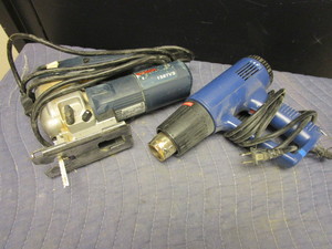 lot 758 image: BOSCH JIGSAW, INTERTEK HEAT GUN