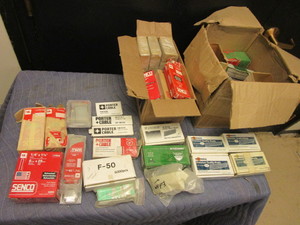 lot 771 image: ASSRTD. BRAD NAILS, STAPLES, PINS, FOR SENCO, PORTER-CABLE GUNS