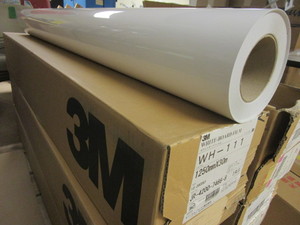 lot 823 image: 3M WHITE-BOARD FILM, 1250MM X 30M ROLL - NEW