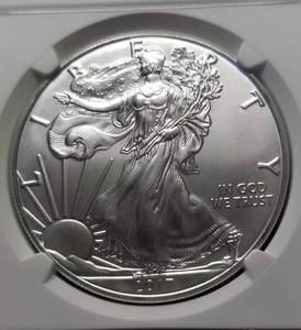 2017-W AMERICAN SILVER EAGLE MS69 NGC WEST POINT MINT