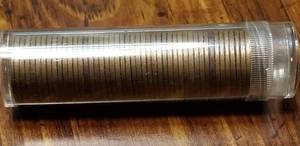 1944 DATE ROLL OF 50 WHEAT CENTS IN TUBE