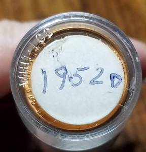 BU ROLL OF 1952-D US WHEAT CENTS (50 COINS)