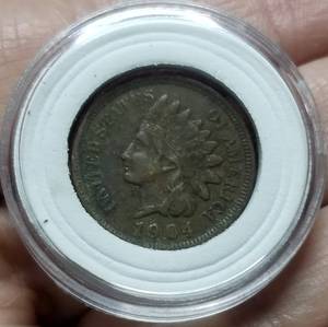 1904 INDIAN HEAD CENT XF DETAILS IN AIRTITE