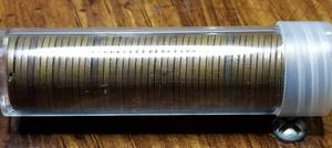 1945 DATE ROLL OF 50 WHEAT CENTS IN TUBE