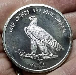 1 TROY OZ. .999 FINE SILVER INDIAN CHIEF DESIGN
