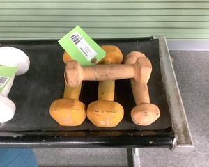 lot 130 image: 35 Lb Dumbells