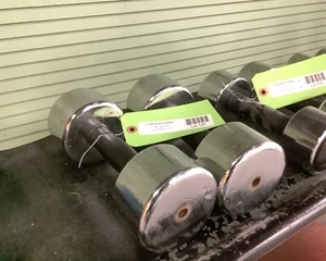 lot 120 image: 15 Lb Dumbbells, Qty 2