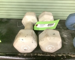 lot 129 image: 15 Lb Dumbbells, Qty 2