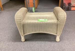 lot 242 image: Wicker BenchFoot Rest
