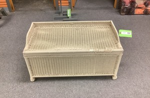 lot 241 image: Wicker Storage Bench