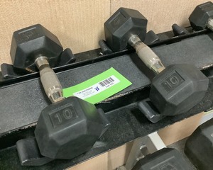 lot 141 image: 10 Lb Dumbbells, Qty 2