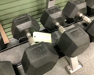 lot 153 image: 70 Lb Dumbbells, Qty 2