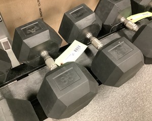 lot 156 image: 85 Lb Dumbbells, Qty 2