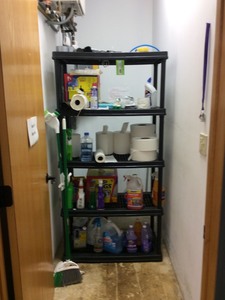 lot 216 image: Storage Rack with Contents