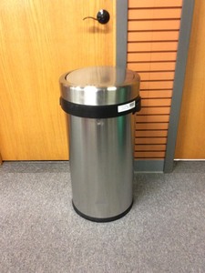 lot 215 image: Stainless Steel Trash Can