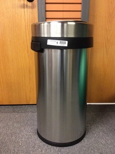 lot 214 image: Stainless Steel Trash Can