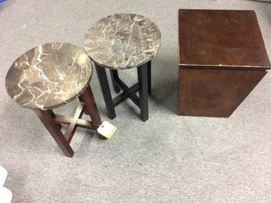 lot 223 image: End Tables & Foot Stool