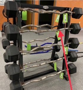 lot 172 image: 80 Lb Curl Bar