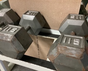 lot 162 image: 115 LB Barbell Pair