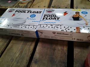 lot 100 image: 2 giant white Swan pool floats...