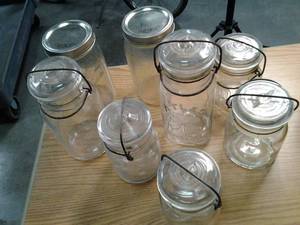 lot 30 image: lot of Clear Glass Ball Canning jar...