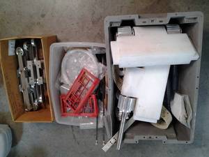 lot 59 image: Box of misc metal and plastic parts...