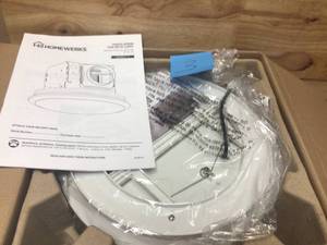 Homewerks 7141-50 Ventilating bath fan with LED light AC Motor not used open box see pictures