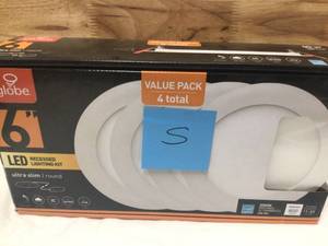Globe 6 LED Recessed Lighting Kit Value Pack - 4 total not used
