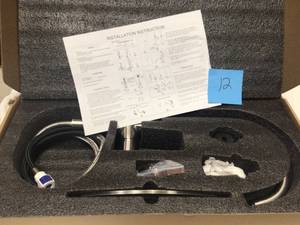 Kitchen sink pulldown faucet brushed nickel not used