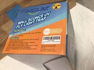 Wall Sconce UV Fly Light Trap not used