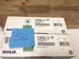 Lot of 2 Kholer Wall Mount Faucet Trim T14415-3-CP not used