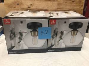 Lot of 2 Globe Flushmount Lights not used