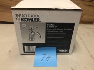 Kholer Fairfax K-12182-CP Single Handle Bathroom Sink Faucet Polish Chrome not used