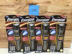 Lot of 4 New Energizer Flashlights 1300 Lumens See Pictures