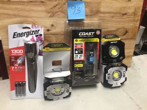 Lot o assorted flashlights new